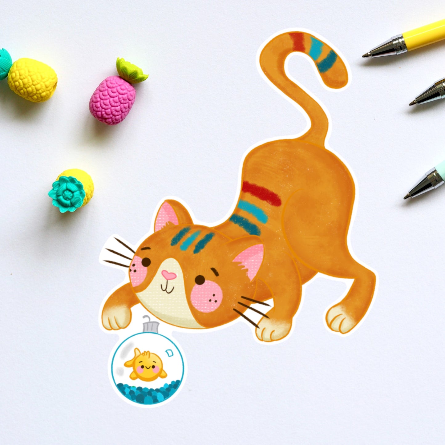 Marmalade and Bubbles Die cut sticker