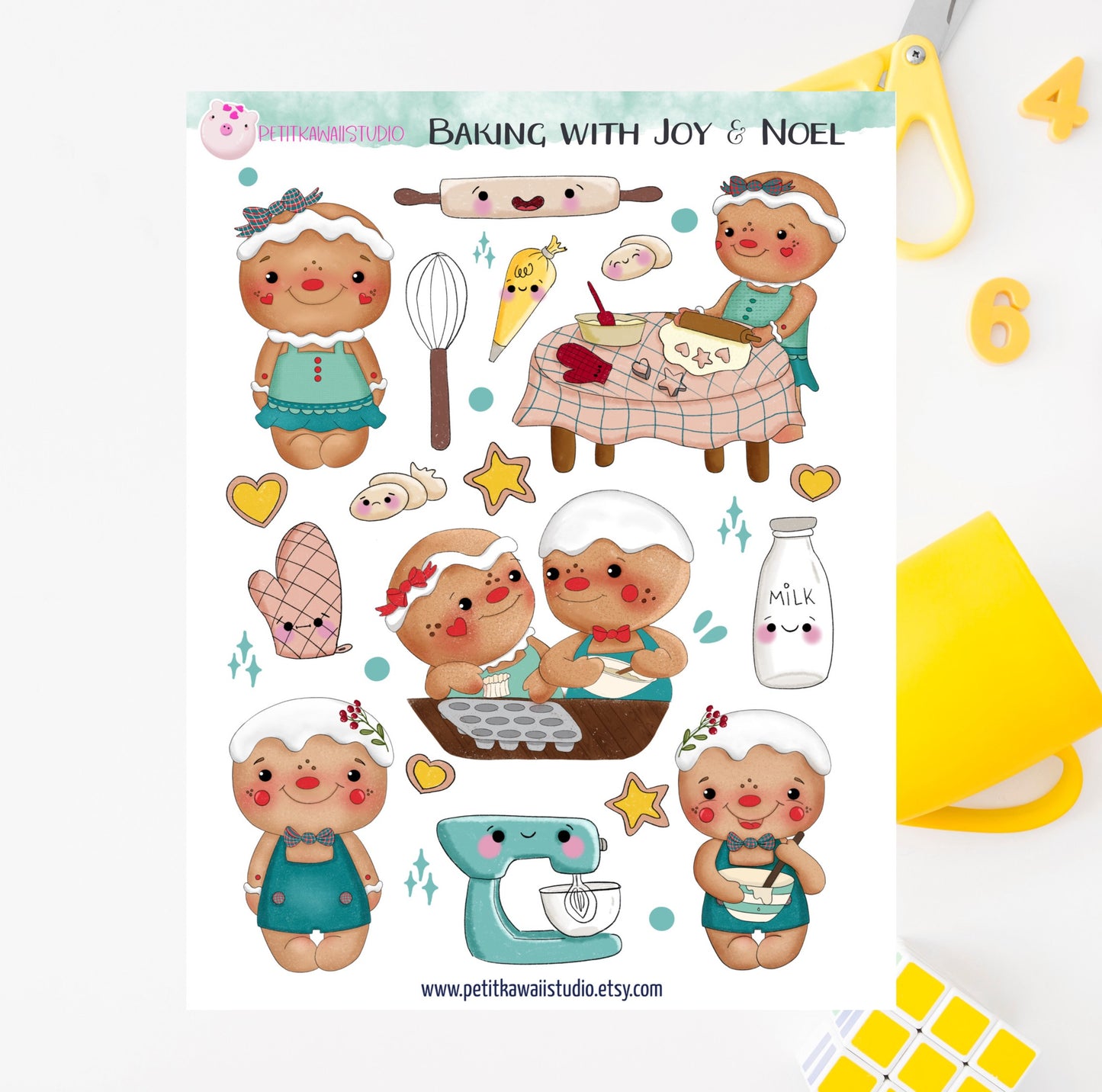 Joy and Noel Bake Cookies Sticker Sheet