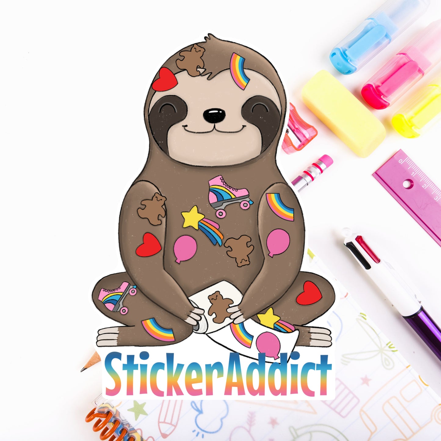 Bruno Sticker Addict Die Cut sticker