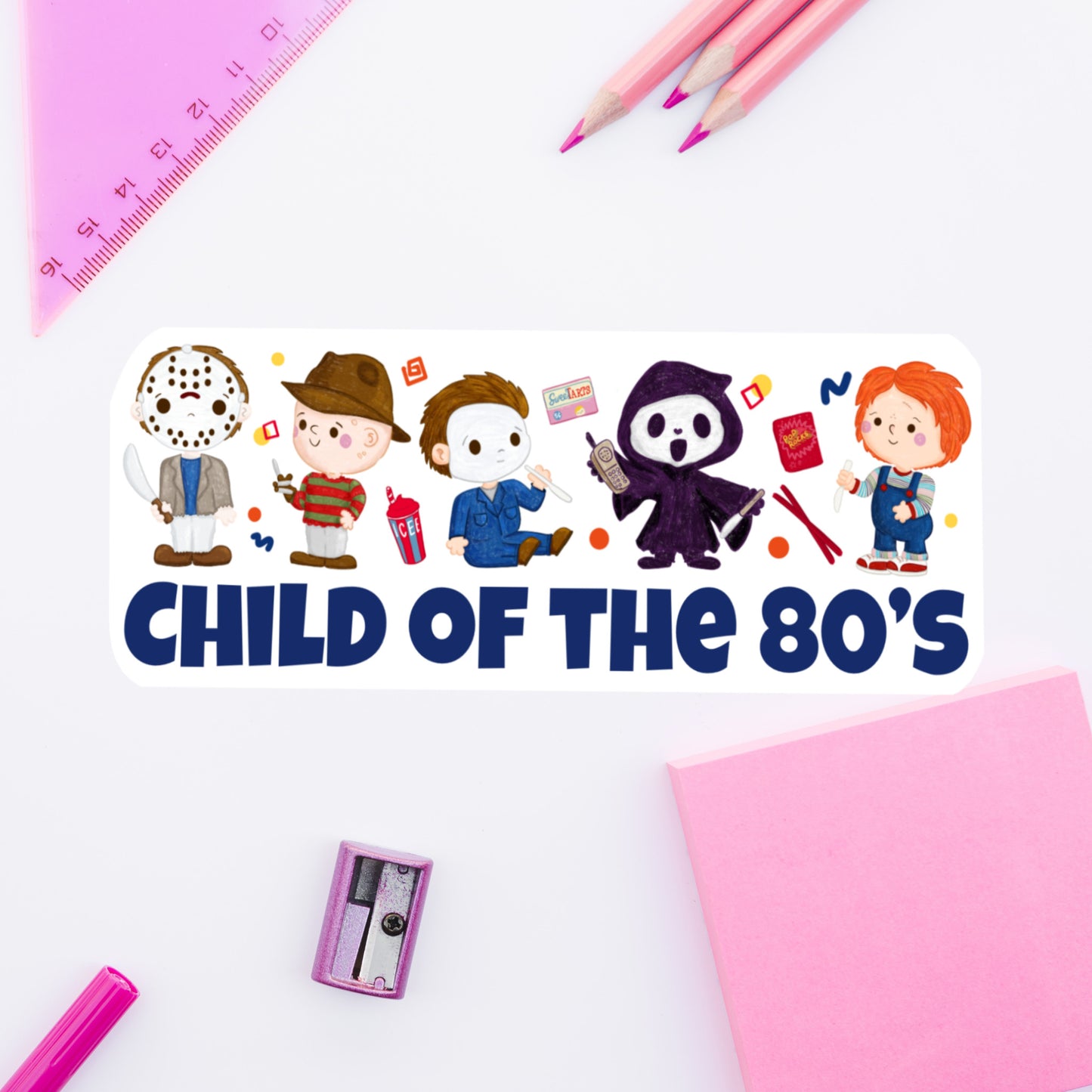 Child of the 80s die cut sticker