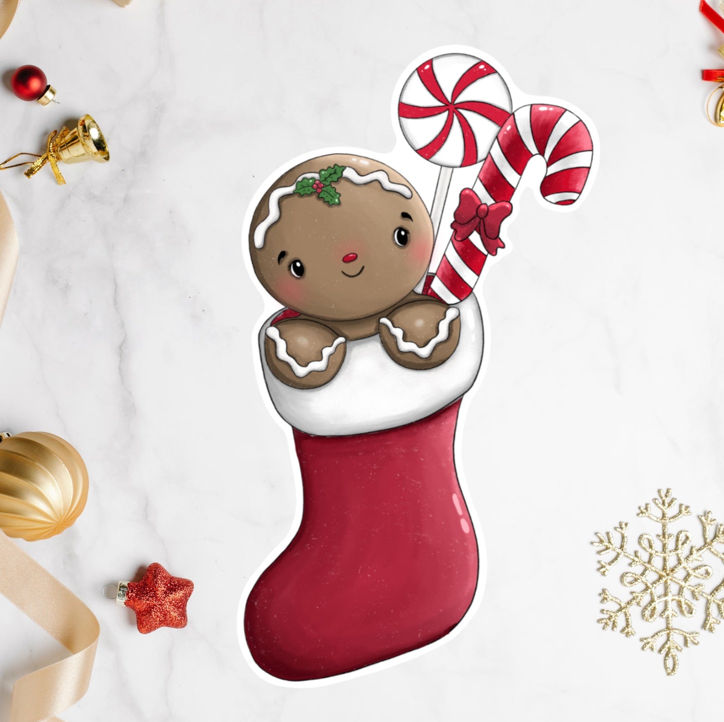 Gingerbread Goodies Die cut sticker