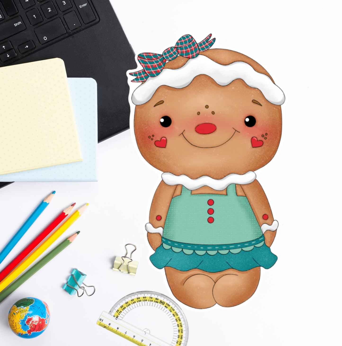 Joy the Gingerbread Cookie Die cut sticker