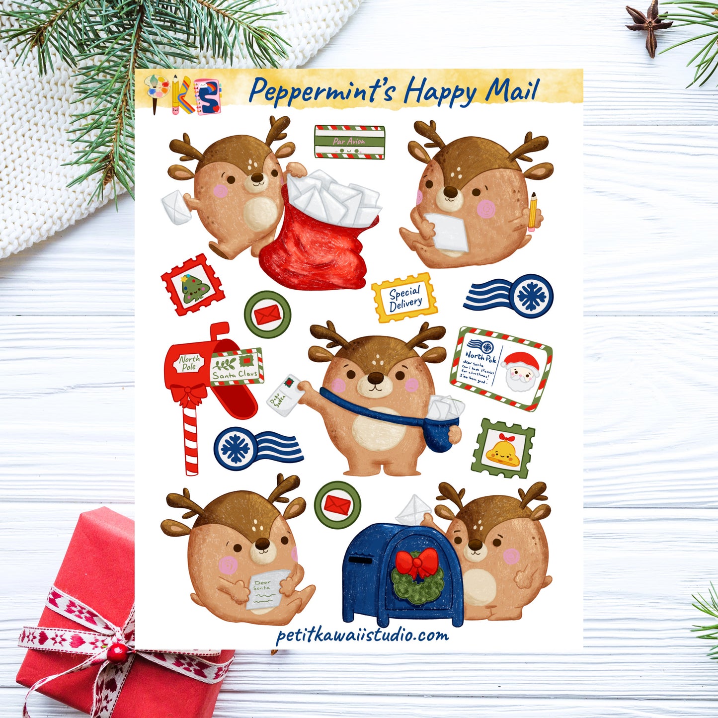 Peppermints Happy Mail Sticker Sheet