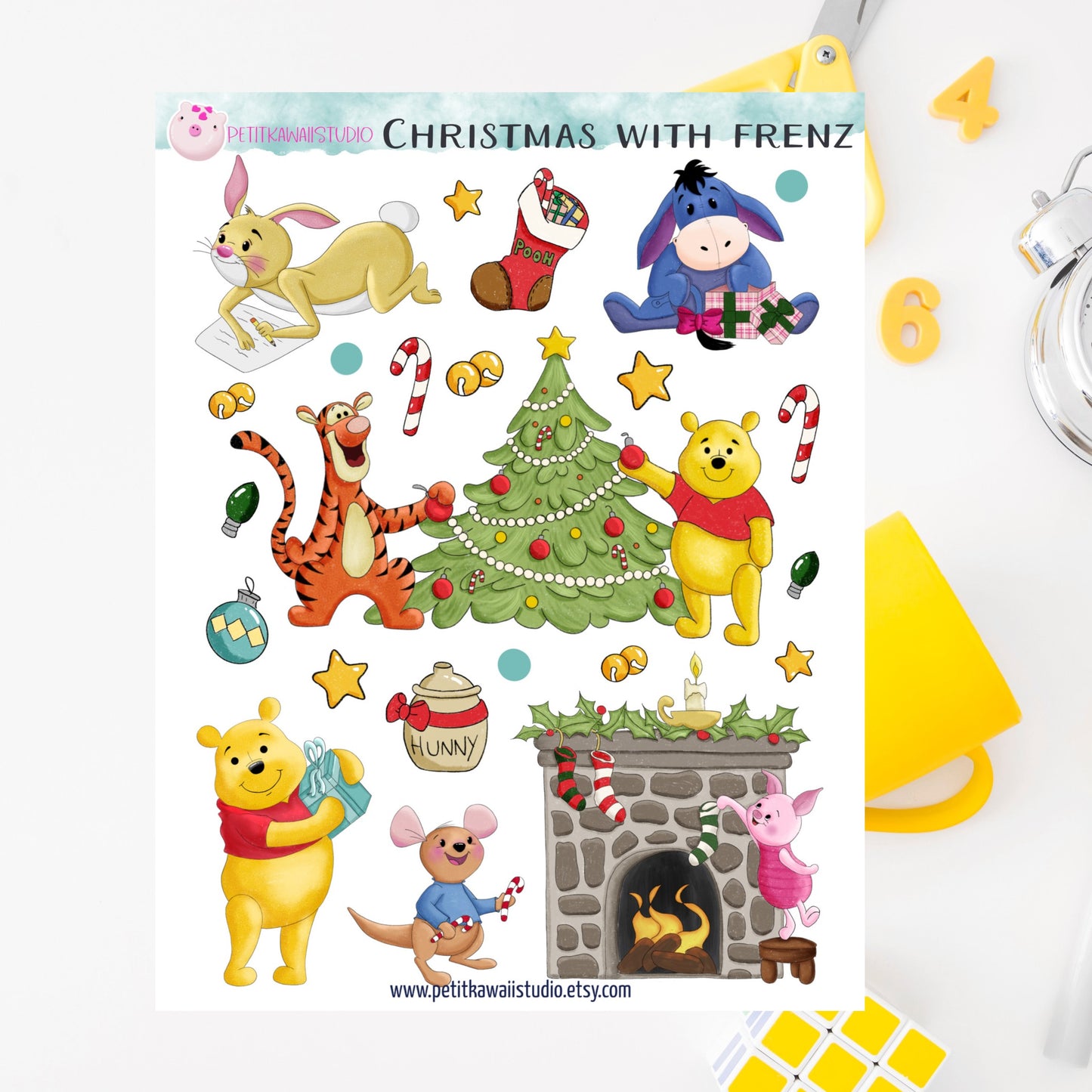 PoohBear Sticker Sheet