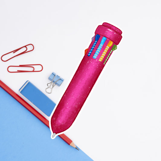 80s Color Click Pen Die Cut