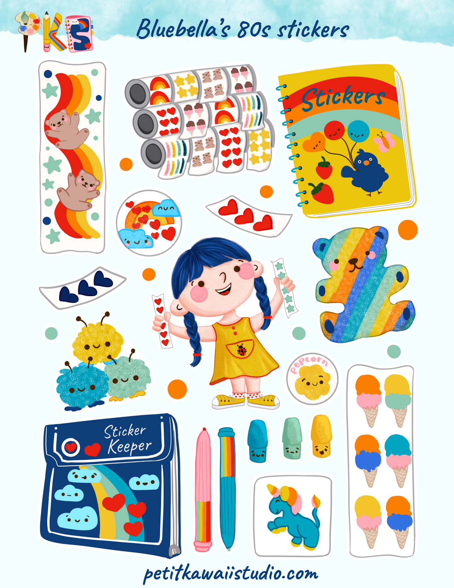 BlueBella's National Sticker Day Celebration- Sticker Sheet