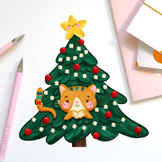 Marmalade  in the tree Die cut sticker