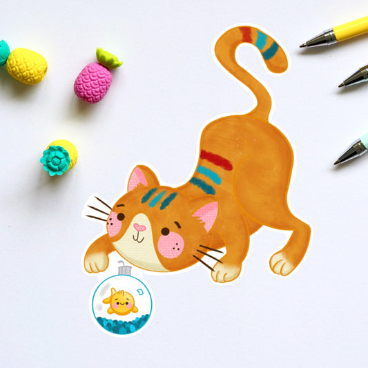 Marmalade  and Bubbles Die cut sticker