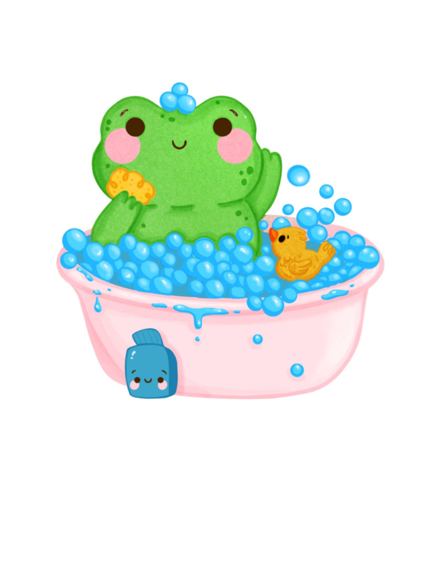 Ribbitz bathtime- Diecut sticker