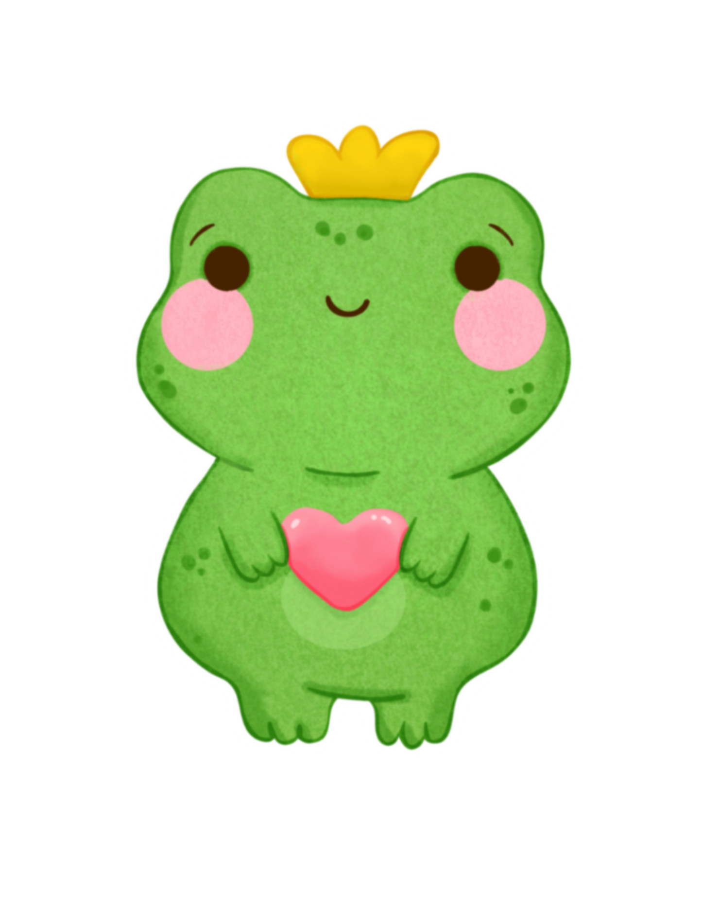 Ribbitz shares his heart- Diecut sticker