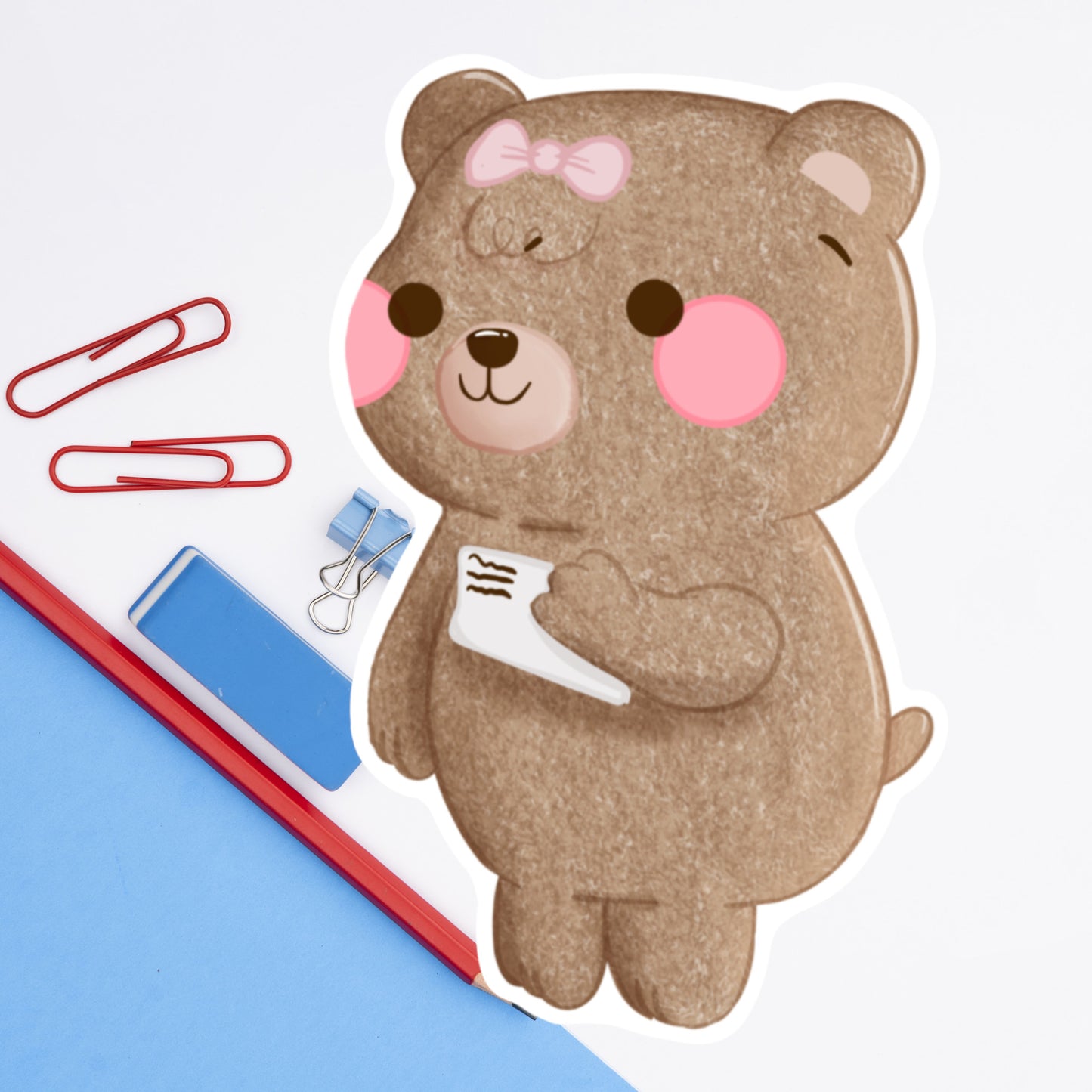 Angela Bear Happy Mail- Die cut Sticker