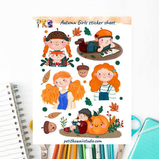 Autumn Girls- Sticker Sheet