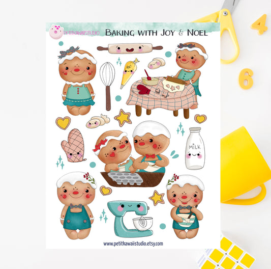 Joy and Noel Bake Cookies Sticker Sheet