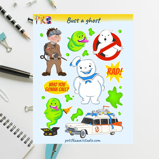 Bust a ghost sticker sheet