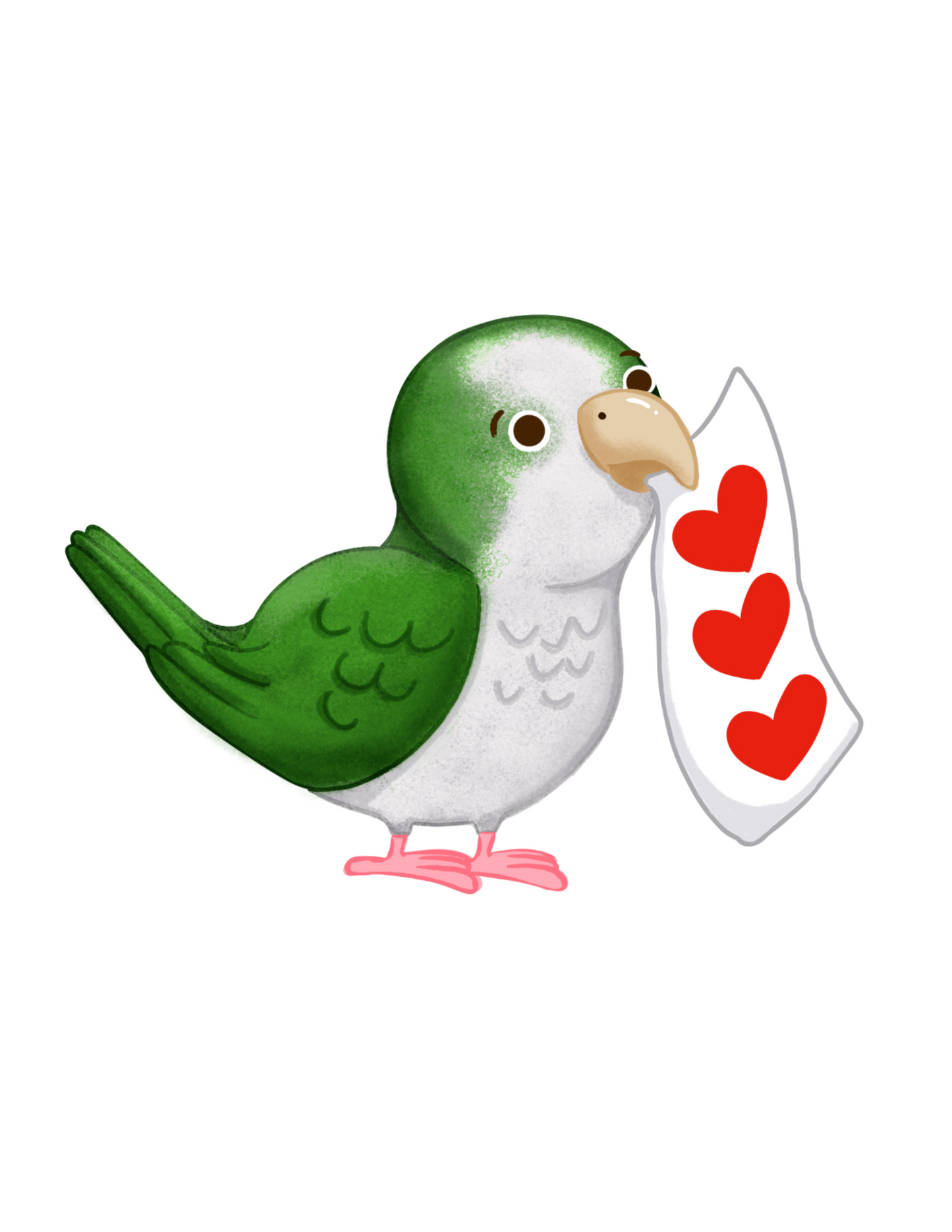 Charlie the Qauker parrot- Diecut Sticker