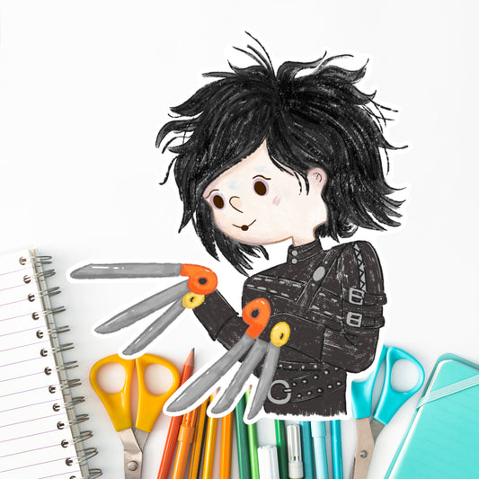 Edward the dude with scissor hands Die cut