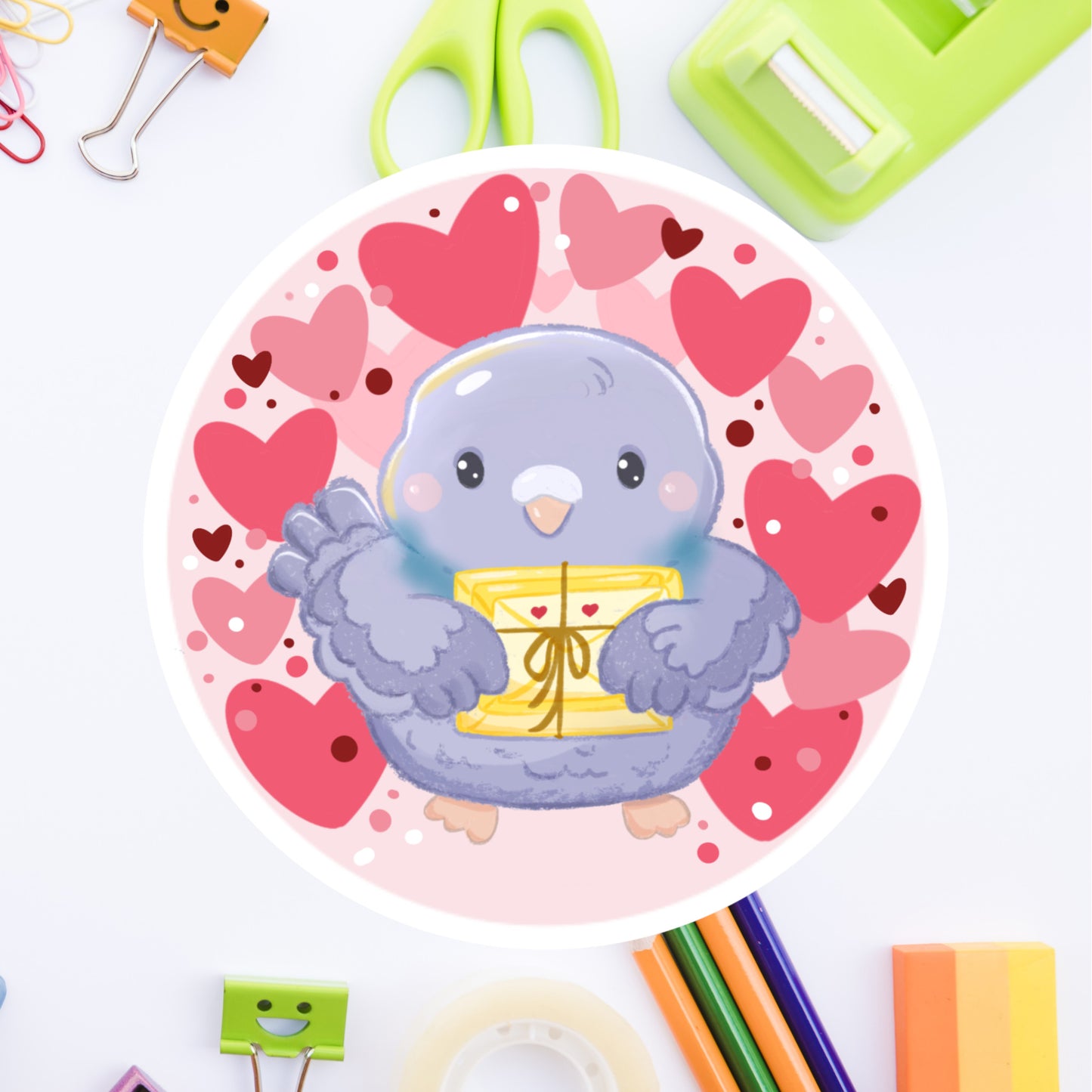 Homie Pigion Happy Mail- Die cut sticker D.02.26#01