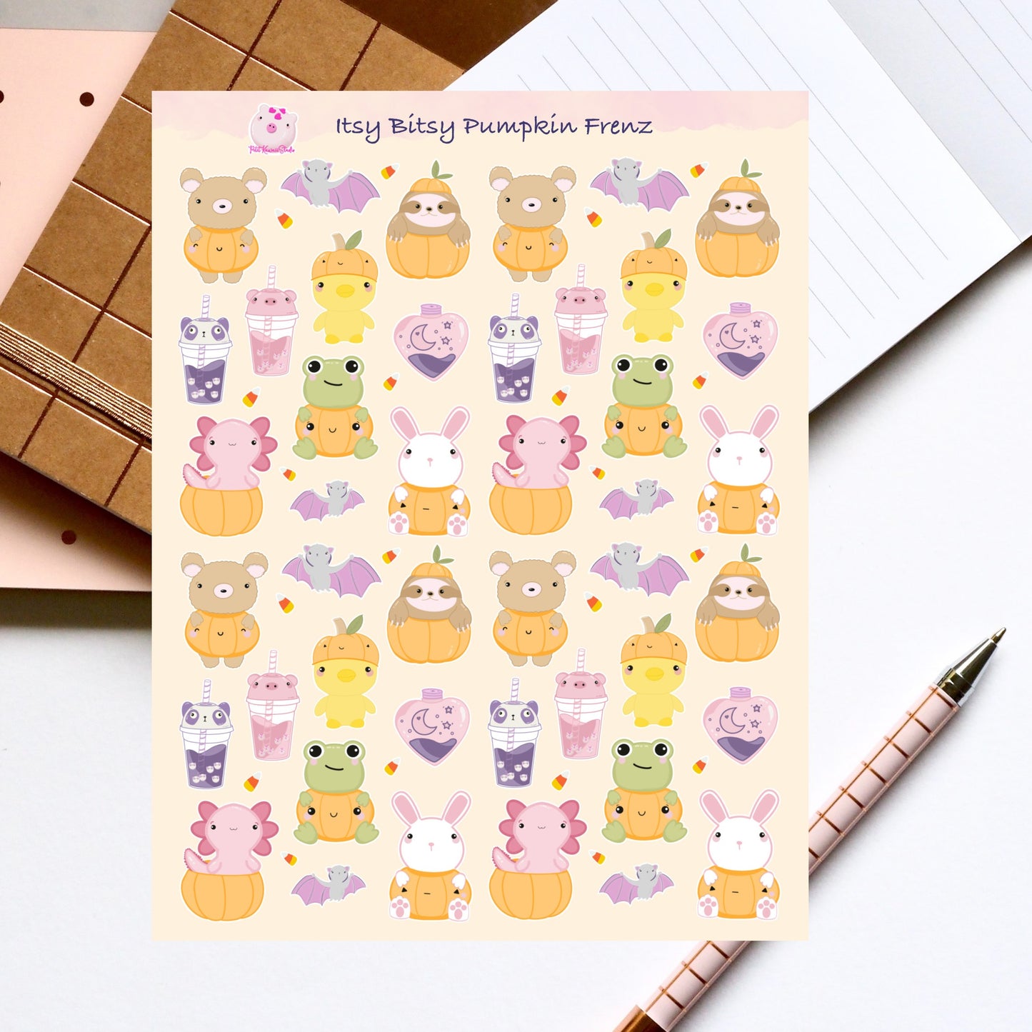 Itsy Bitsy Pumpkin Frenz Sticker Sheet