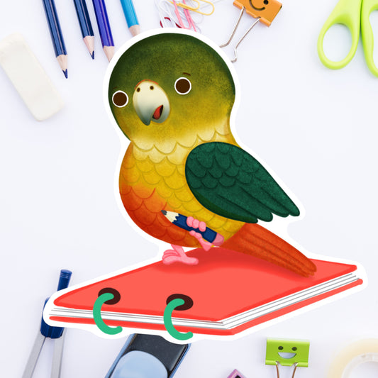 Izzy the Conure- Diecut Sticker