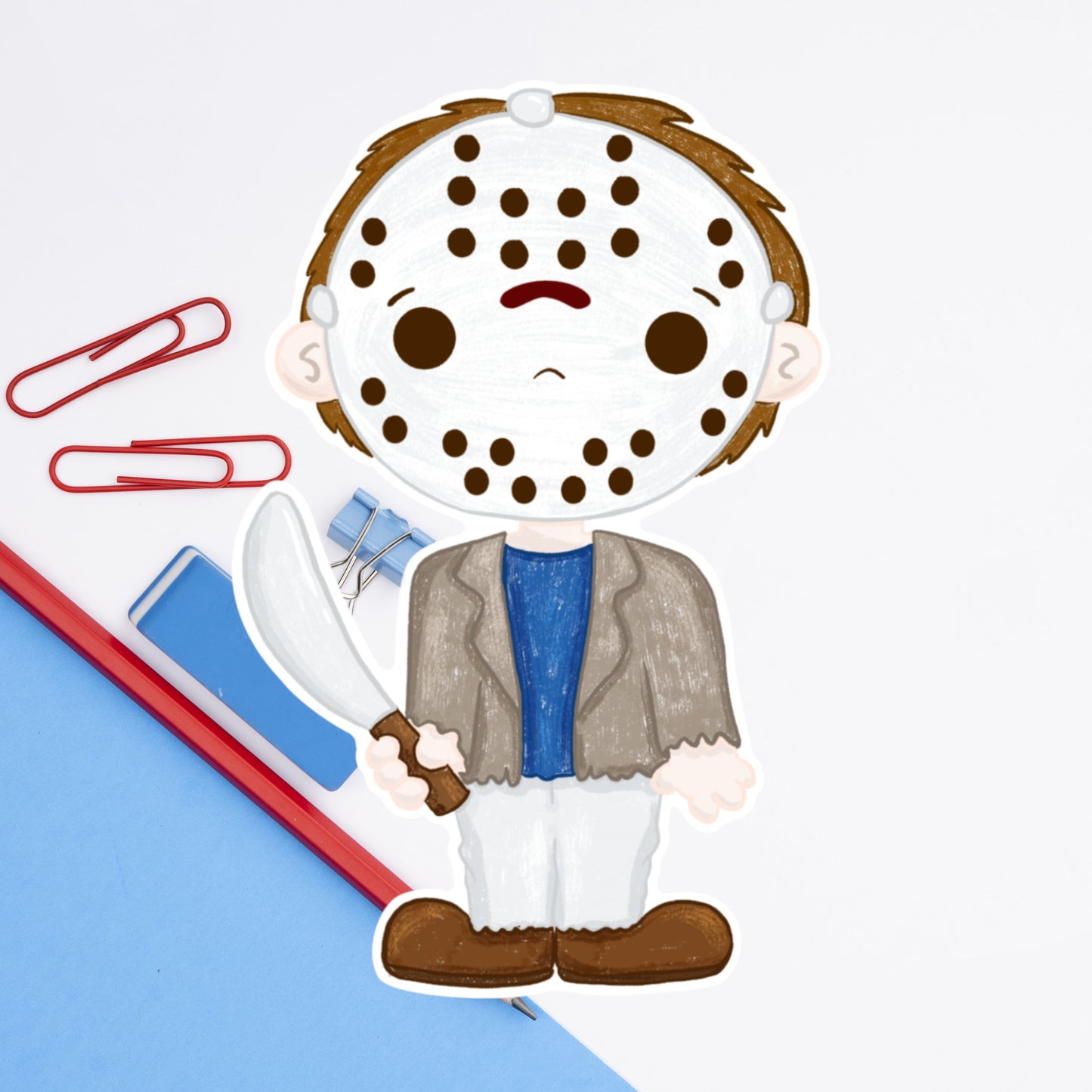 Cute Jason Die Cut Sticker