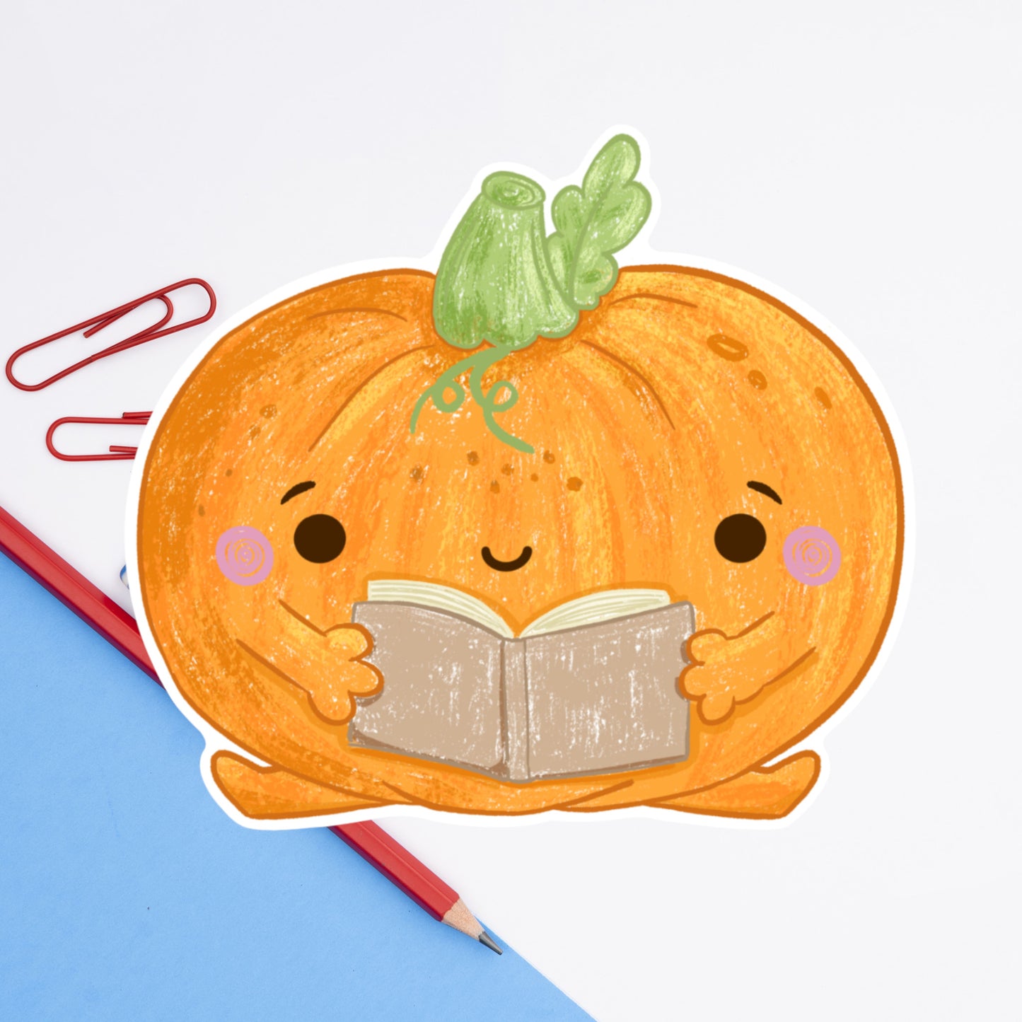 Patch the Pumpkin loves to read Die cut