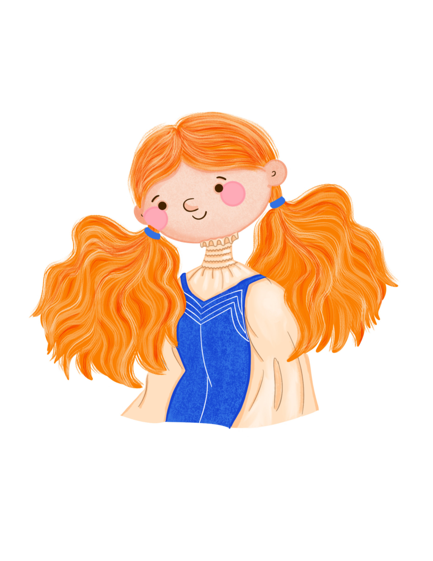 Scarlet Haired Autumn Girl- Diecut Sticker