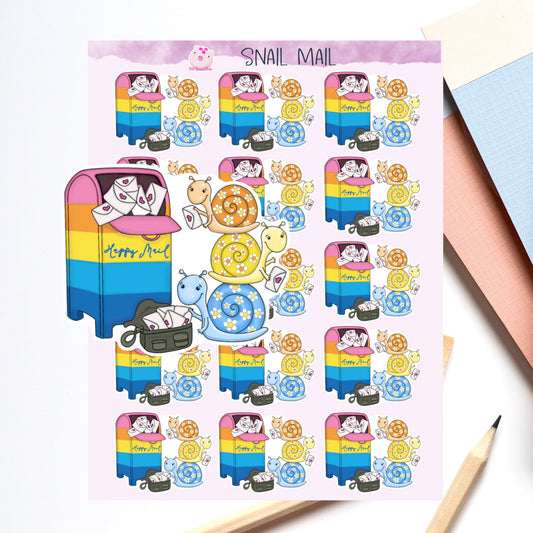 Rainbow Frenz Snail Mail Sticker Sheet