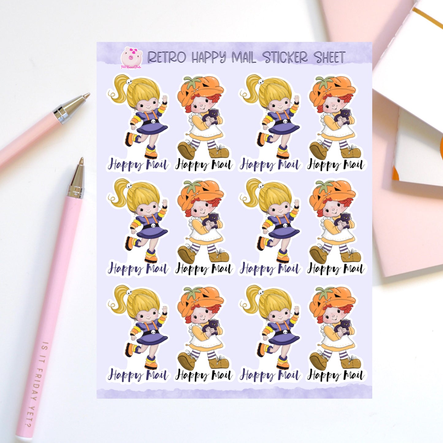 Retro Happy Mail Sticker Sheet