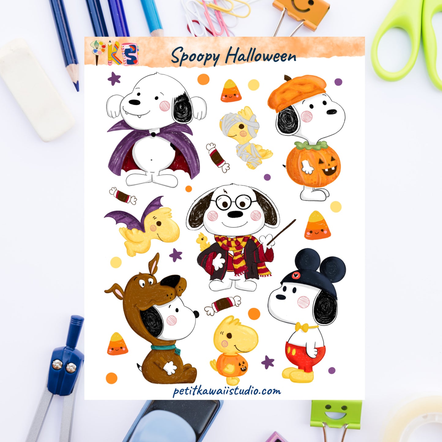 A Spoopy Halloween Sticker Sheet