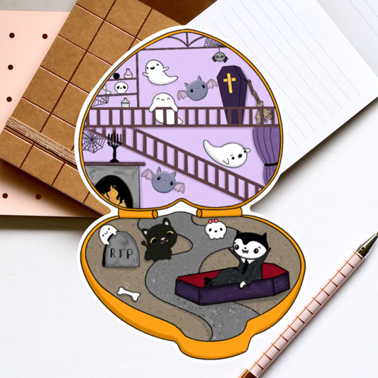 Spooky Retro mini Dollhouse- Diecut Sticker