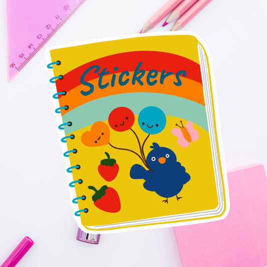 80s inspired sticker book- Diecut sticker