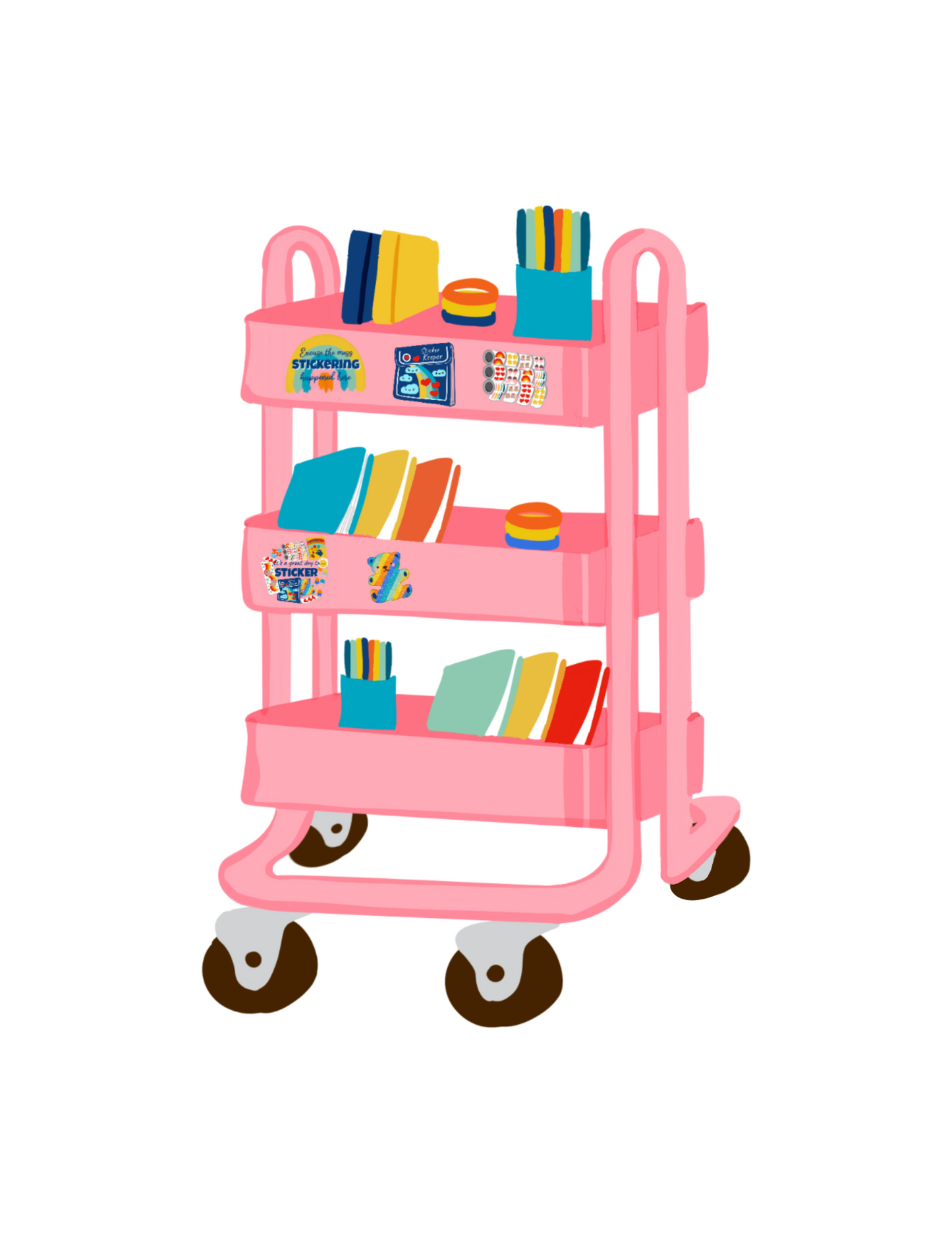 Sticker Cart- Diecut Sticker