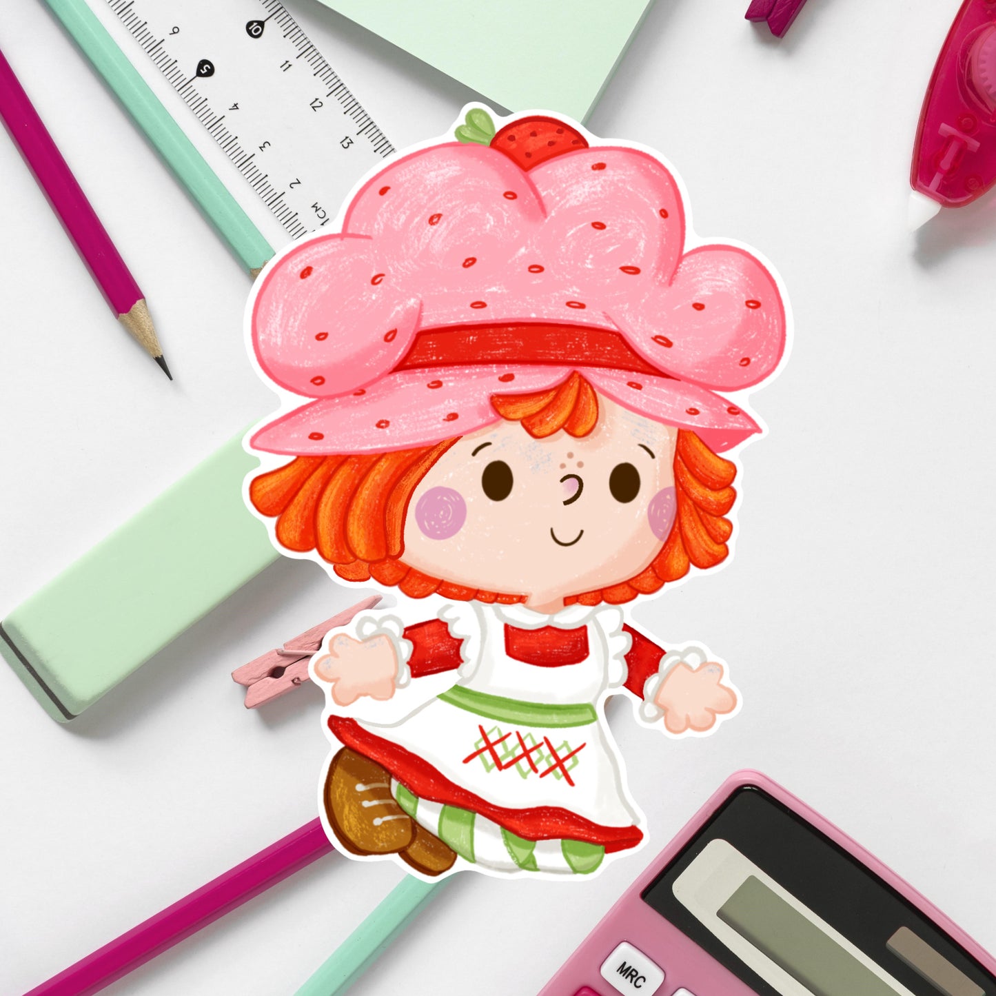 Strawberry Love Hug me Die Cut Sticker