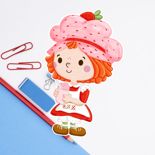 Strawberry Love milk shake Die Cut Sticker