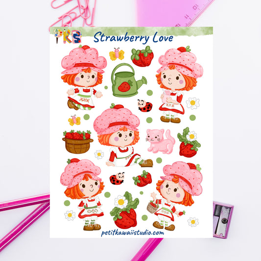 Strawberry Love Sticker Sheet