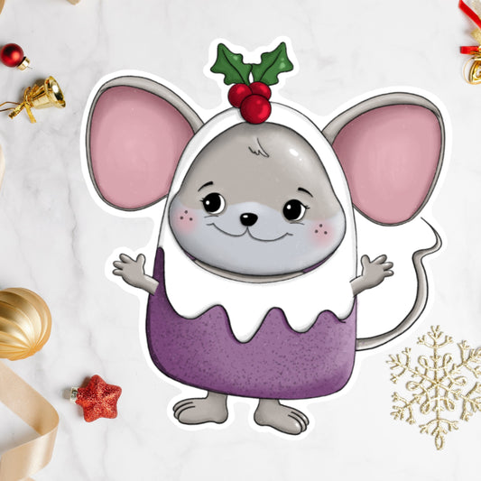 Sugar Plum Mouse Die cut sticker