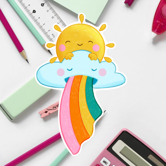 Sunshine Rainbow Cut sticker