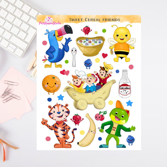 Sweet Cereal Friends Sticker Sheet